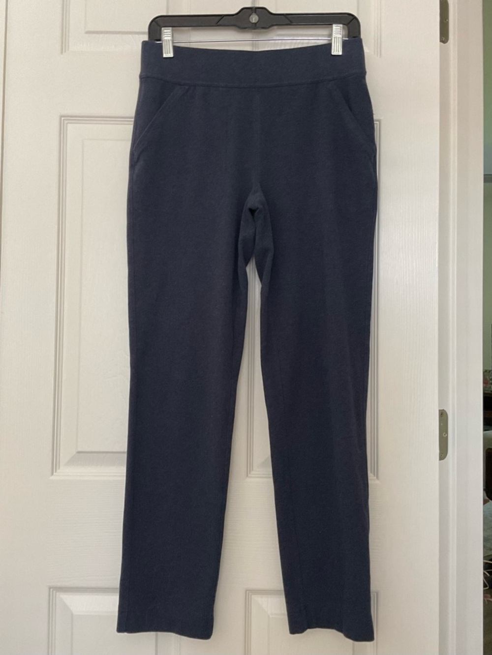 Duluth Trading Co NoGA Namastash Pants Women Navy Blue Straight S x 29